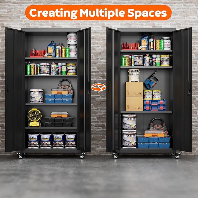 Aobabo 73" H Metal Storage Cabinet - Image 7