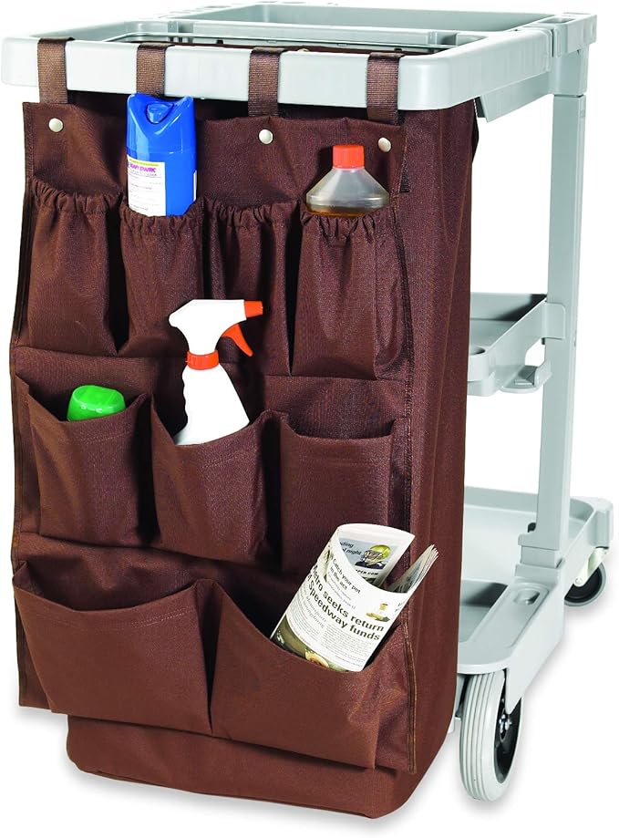 – Sturdy Metal & Polyester Housekeeping Cart Organizer, Storage by WholesaleHotelProducts