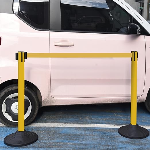OangeStar 6 Packs Crowd Control Stanchions w/10ft Retractable Belt, Crowd - Image 7