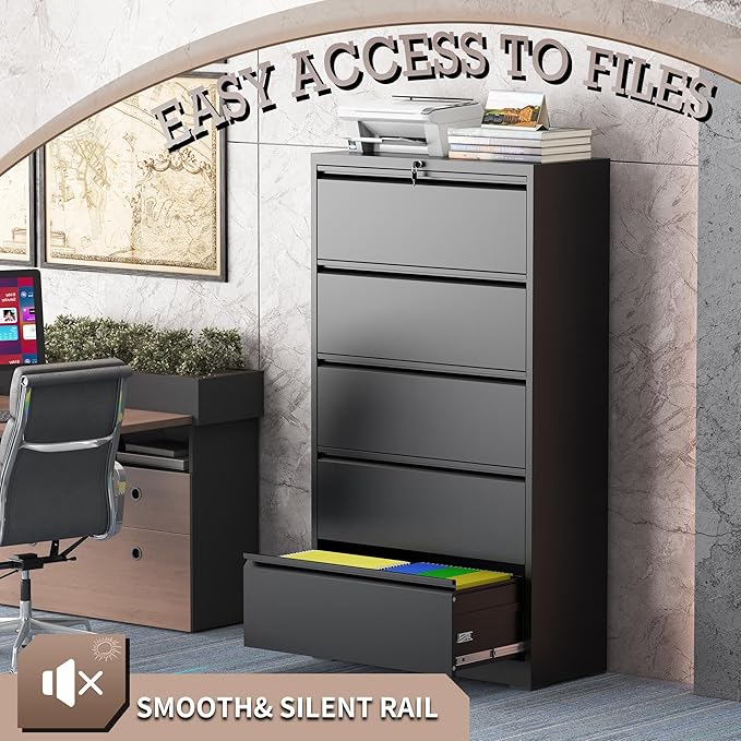 5 Drawer Lateral File Cabinet - Image 6