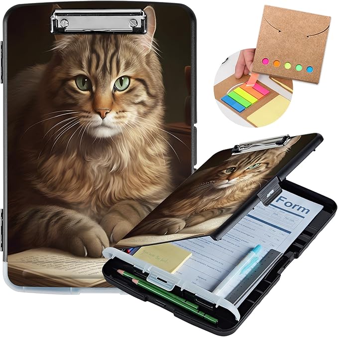 Clipboard with Storage, Storage Clipboard with Pen Holder, Heavy Duty Plastic by Unknown