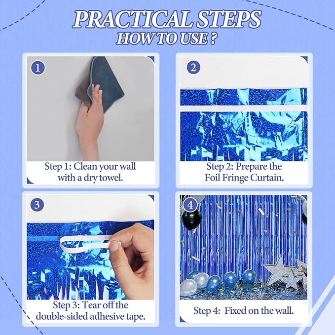 3 Pack Foil Fringe Backdrop - Image 2