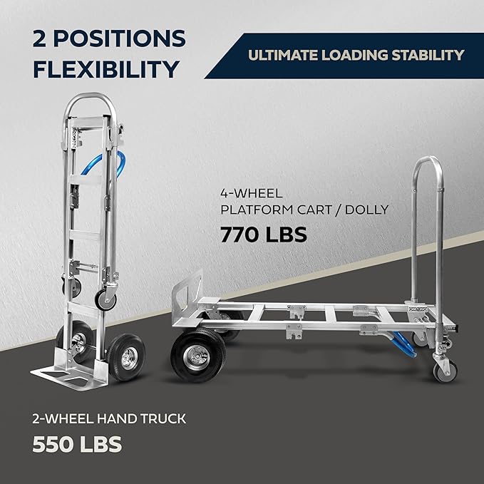 Olympia Tools 2-in-1 Aluminum Convertible Hand Truck - Image 2