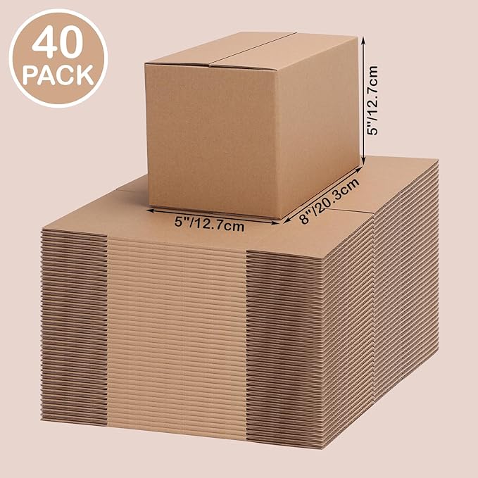 EdenseeLake 40 Pack 8x5x5 inches Shipping Boxes, Corrugated Cardboard Boxes Bulk - Image 7