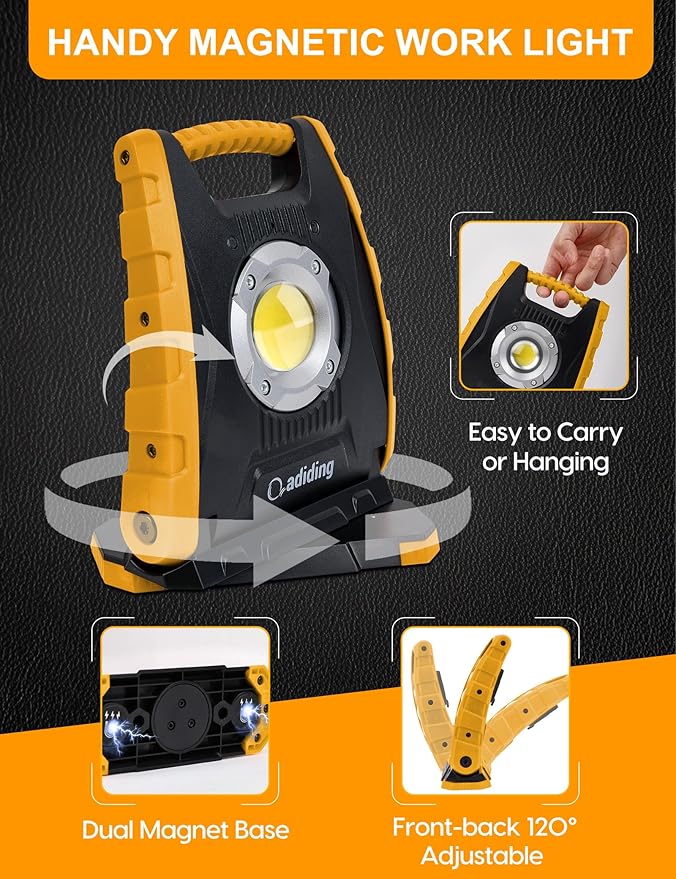 Adiding Rechargeable LED Work Light 4400mAh - Image 3