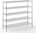 21" Deep x 72" Wide x 64" Height Wire Shelving Kit | 5-Tier | NSF Commercial by Regal+Altair