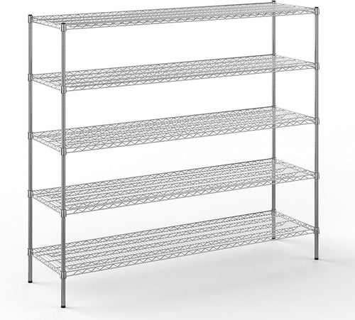 21" Deep x 72" Wide x 64" Height Wire Shelving Kit | 5-Tier | NSF Commercial by Regal+Altair