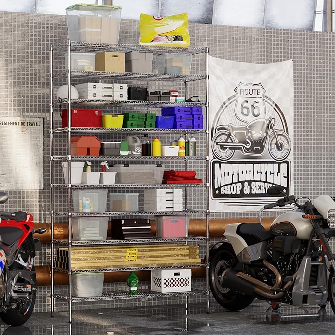 18" Deep x 54" Wide x 96" Height Wire Shelving Kit | 10-Tier | NSF Commercial - Image 4