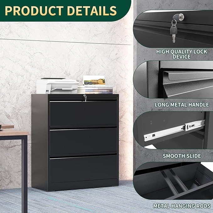 3 Drawer Lateral File Cabinet - Image 4