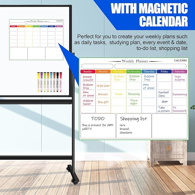 Mobile Whiteboard 60x48 Magnetic Dry Erase Board - Image 8