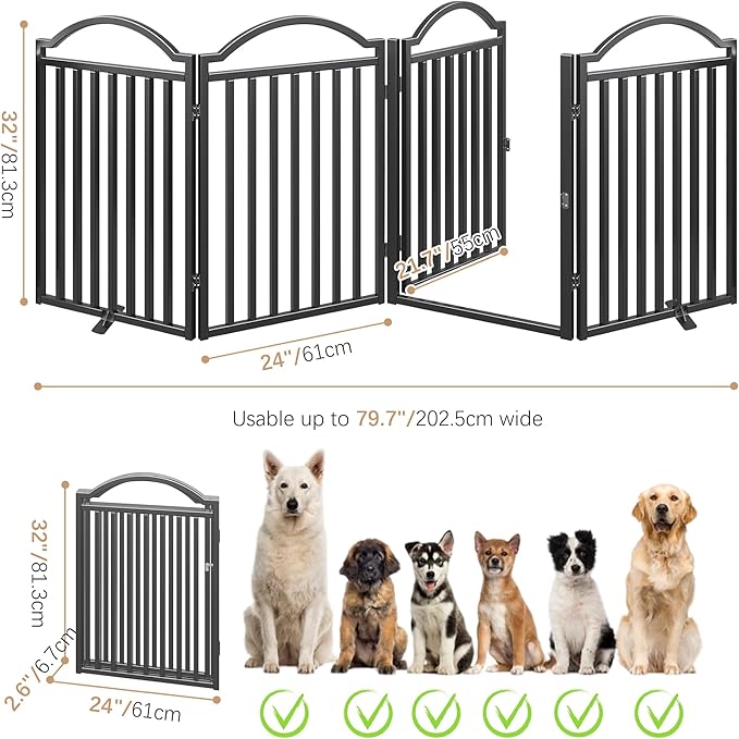 BHG Metal No-Assembly Freestanding Dog Gate - Image 4