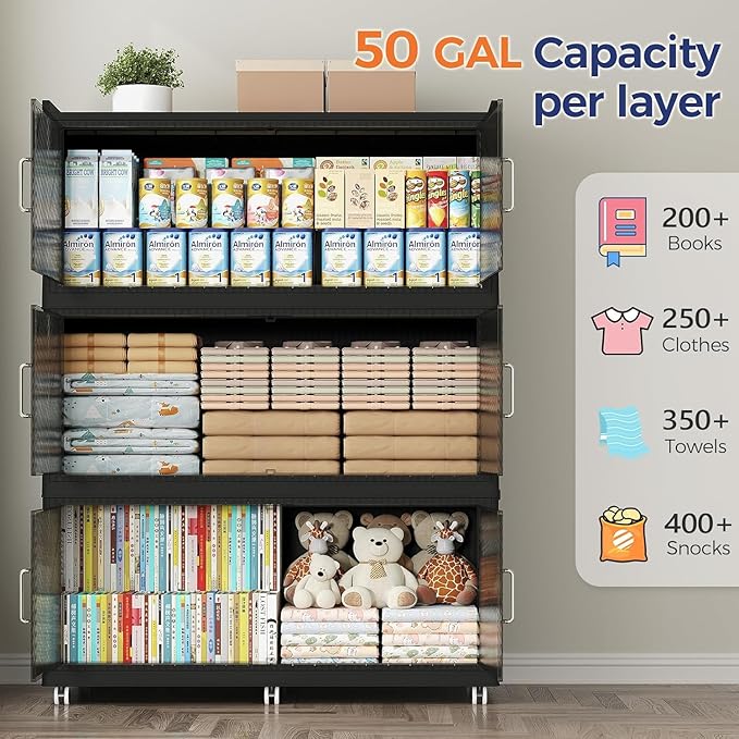 150Gal Extra Large Stackable Storage Bins - Image 4