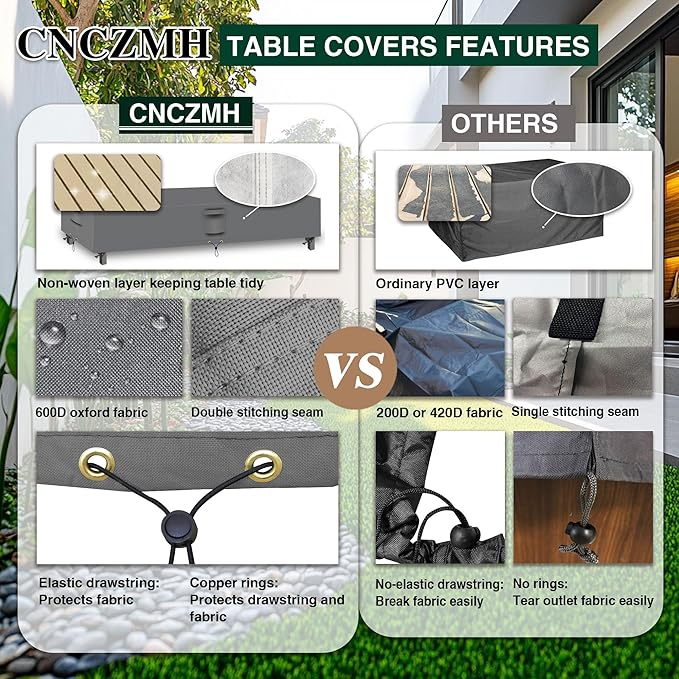 Heavy Duty Patio Furniture Covers Waterproof, 600D Outdoor Furniture Cover - Image 5