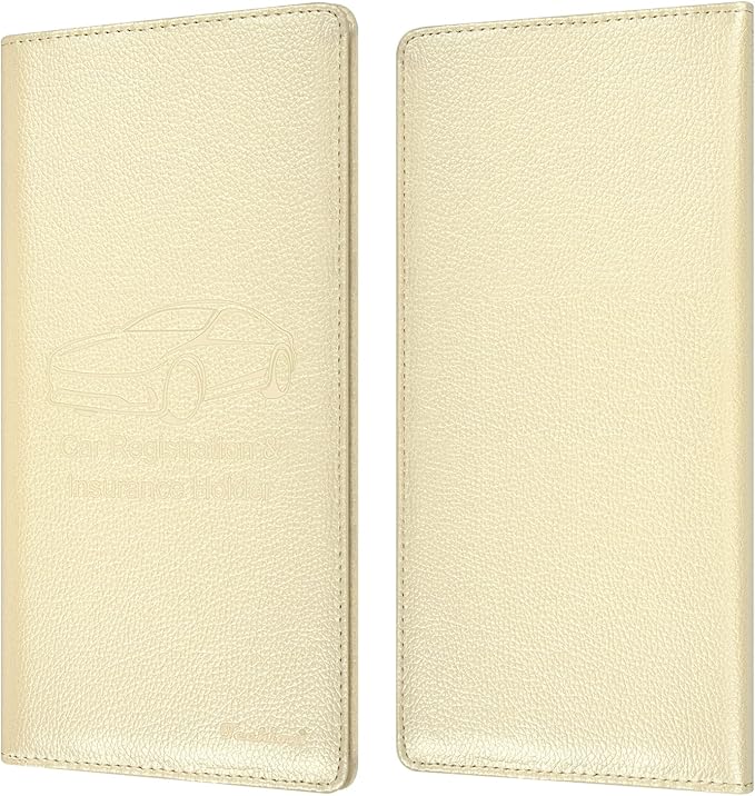 Car Insurance and Registration Holder, 9.5 x 5 Inch PU Leather Vehicle Glove - Image 2