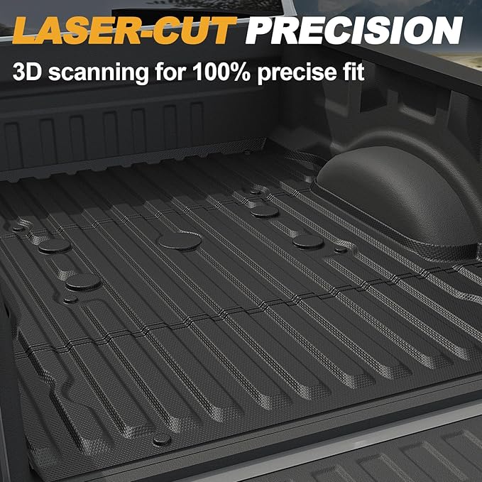 Truck Bed Mat for Ford F250 F350 F450 Super Duty 2017-2026, All Weather Truck - Image 2