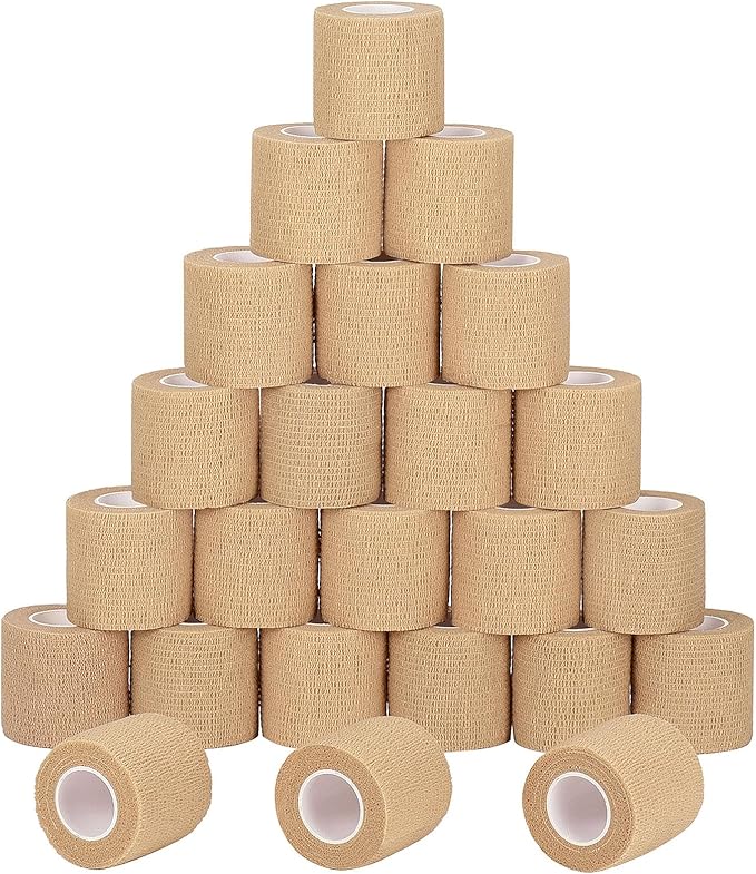24Pack Self Adherent Cohesive Wrap Bandages Non Woven Cohesive Bandage Elastic by Sagafly