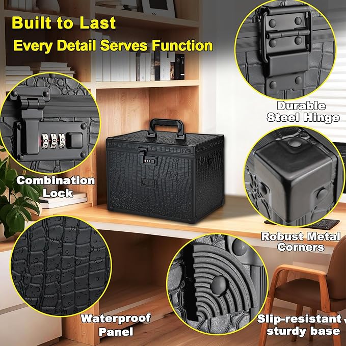 File Storage Cabinet File Organizer Document Organizer File Box in Office and - Image 3