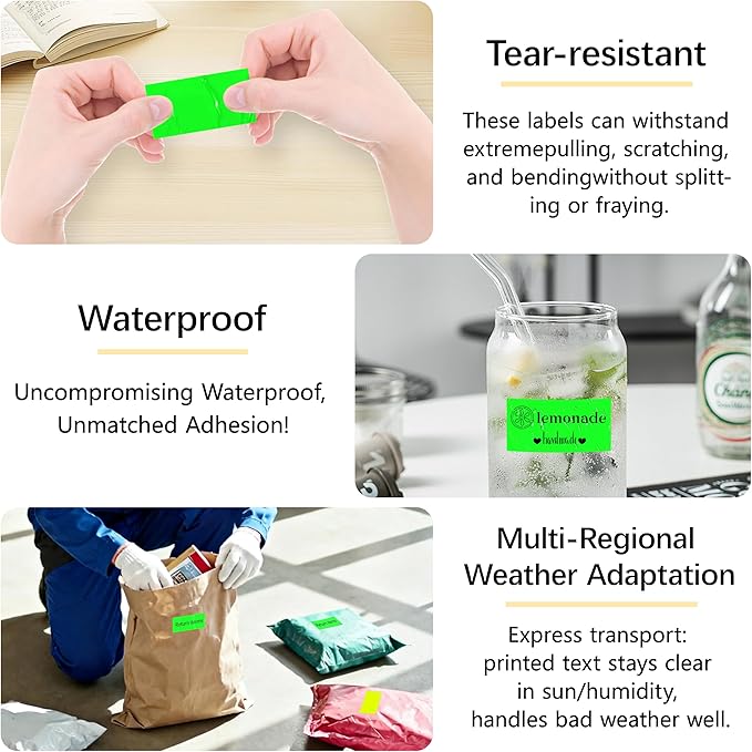 1x2 inch Label Stickers Roll for Thermal Printer 500PCS Colored Removable - Image 5