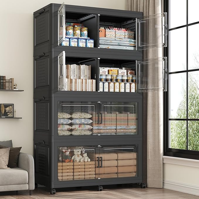 640 QT Extra Large Stackable Storage Bins by Atrasee