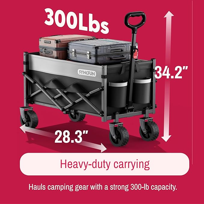 SYNCFUN Collapsible Wagon Cart - Image 2