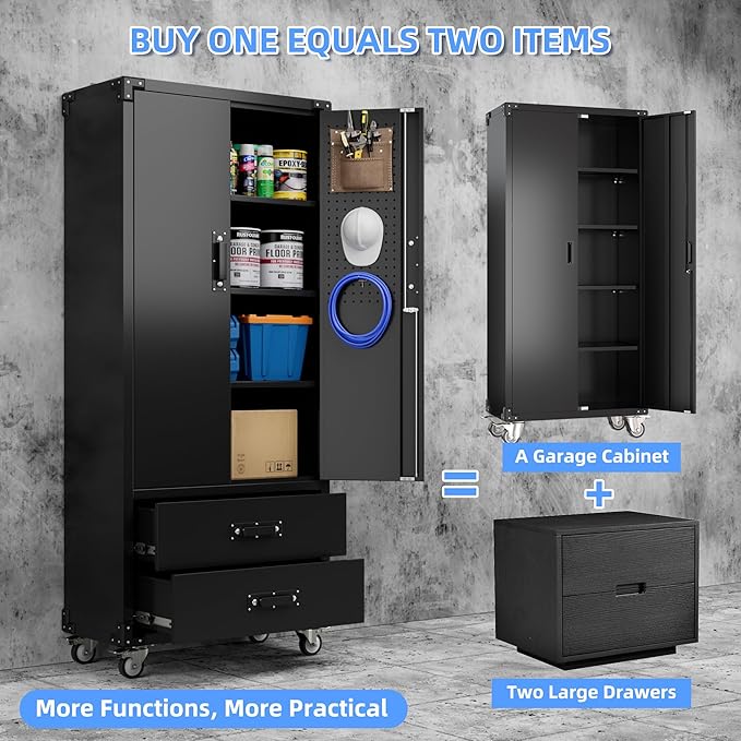 SUXXAN Rolling Storage Cabinet - Image 4