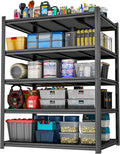 Metal Garage Shelving Unit, Heavy Duty 5-Tier Adjustable Storage Rack, Steel by Beaunatixx
