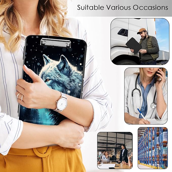 Clipboard with Storage, Office Supplies Nursing Clipboards Folder with Pen - Image 4