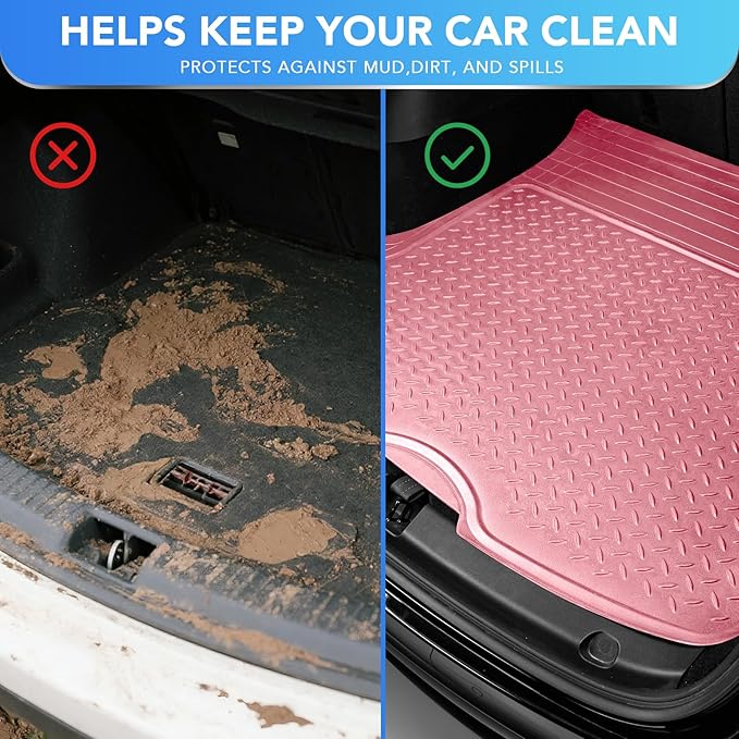 PIC AUTO Heavy Duty Rubber Trunk Cargo Liner Floor Mats, Trimmable to Fit - Image 8