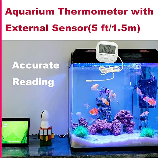 Small Digital Thermometer ON/Off Switch Indoor/Outdoor Meter Gauge - Image 4