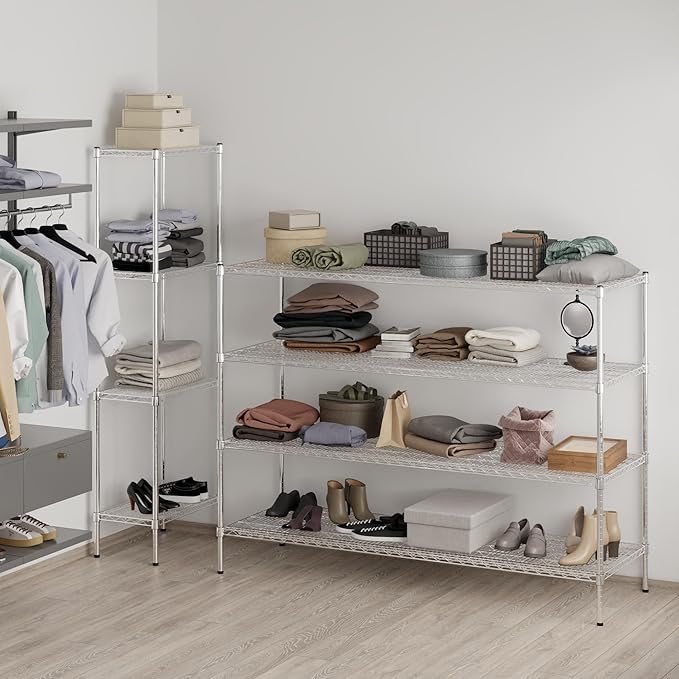 24" Deep x 72" Wide x 54" Height Wire Shelving Kit | 4-Tier | NSF Commercial - Image 7