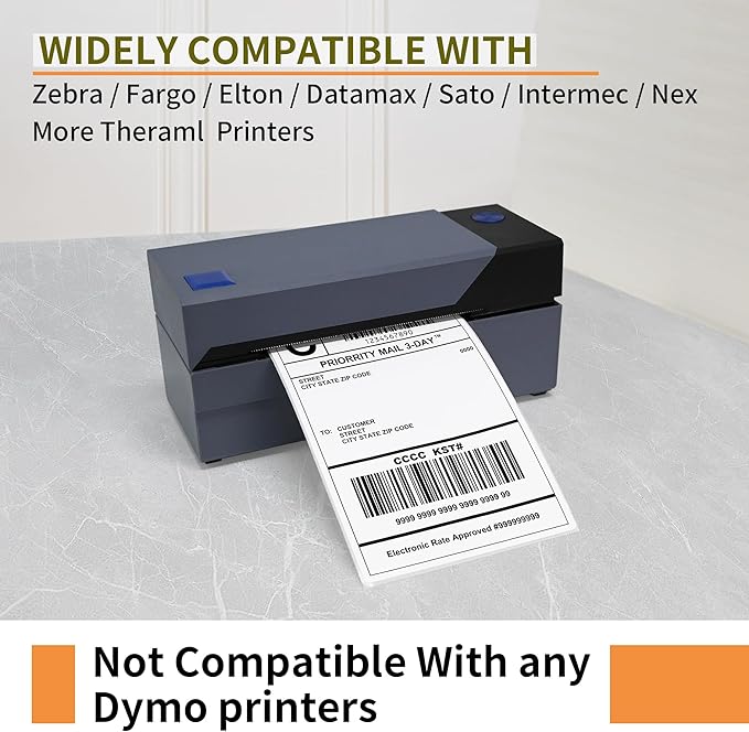 L LIKED 4000 Thermal Shipping Labels 4”x 6”in Fanfold, Permanent Adhesive - Image 4