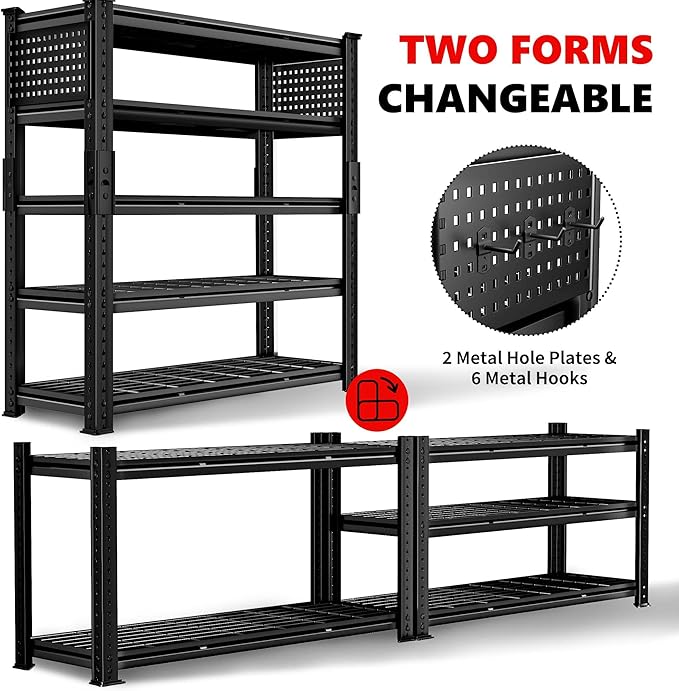 SILVEL 48.2"W Garage Shelving, 5000LBS Heavy Duty Metal Shelving, 2025 Grid - Image 6