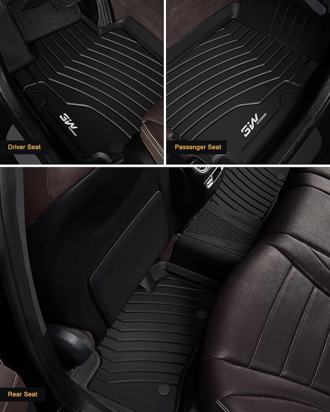 3W Floor Mats for Benz GLC 2023-2026, TPE All Weather Custom Fit Floor Liner - Image 9