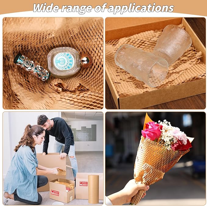 Honeycomb Packing Paper 16" x 400', Bubble Cushioning Wrap - Image 7