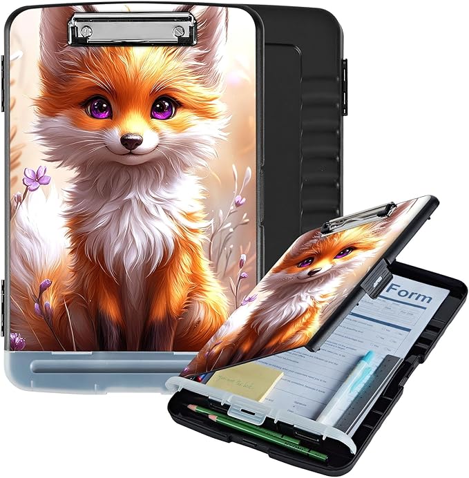 Clipboard with Storage Box & Pen Holder, Heavy Duty Clip Boards 8.5x11 by Unknown
