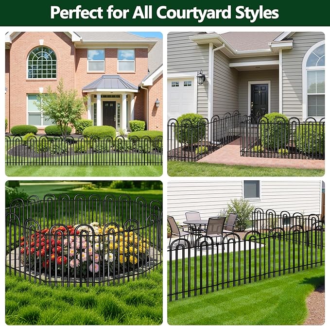 Decorative Garden Fence, 15 Panels No Dig Fence, 32 in x 36.25 ft Animal Barrier - Image 5