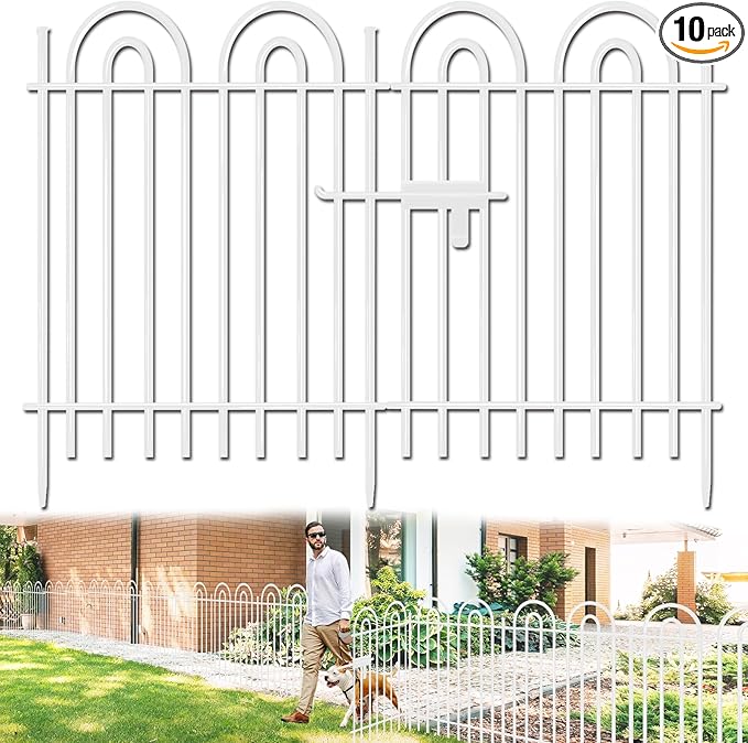 10 Panels Decorative Garden Fence by NANYEZH