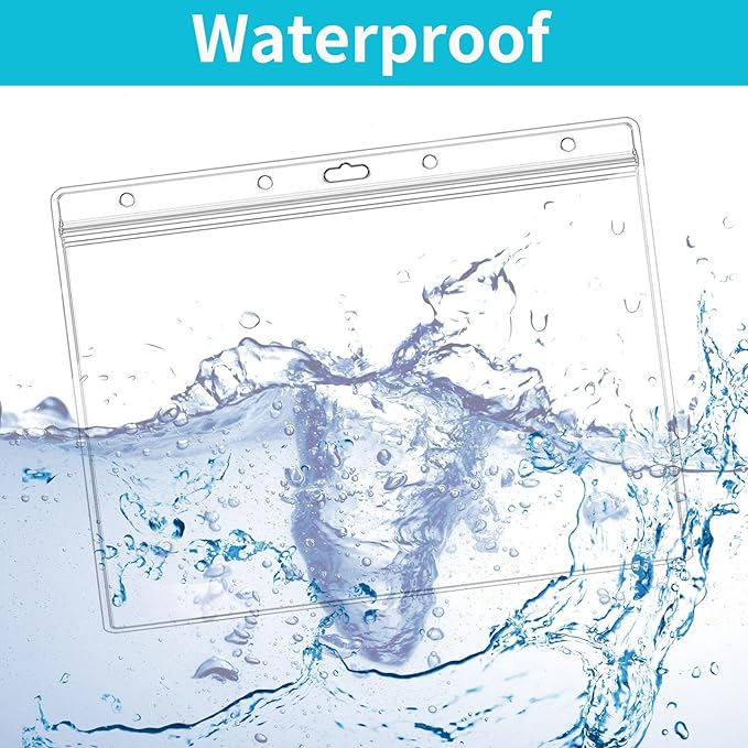 10 Pack Sheet Protectors，8.5" x 11" Waterproof Resealable Zip Wall Sign Holder - Image 3