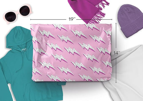 14x19 Poly Mailers – Lightning Bolt – Waterproof, Tear-Resistant Shipping Bags - Image 2