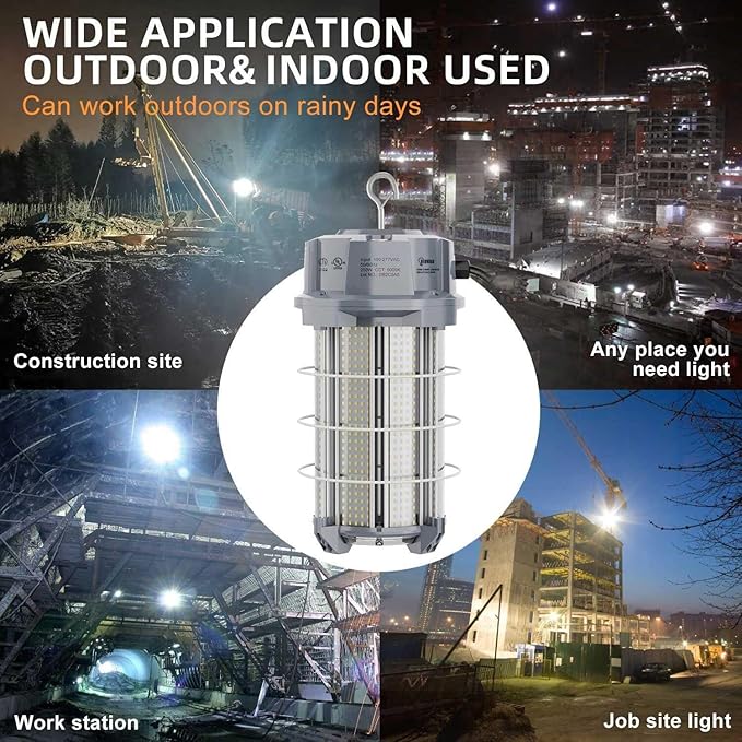 250W LED Temporary Work Light 37, 500 Lumen Construction Lights 5000K LED Work - Image 6