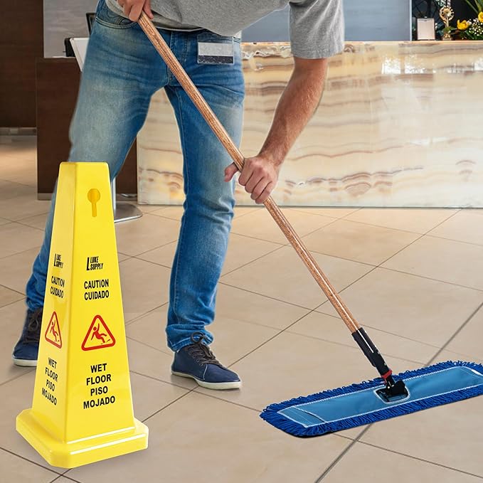 MATTHEW CLEANING 6 Packs 26” Caution Wet Floor Safety Cones - Image 4