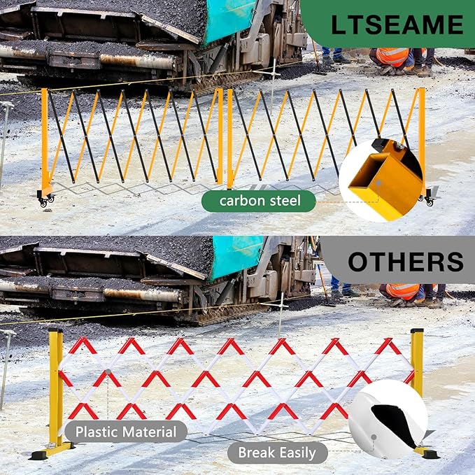 16.5FT Expandable Barricade Gate, Expandable Metal Barricade Gate Alloy Fence - Image 6