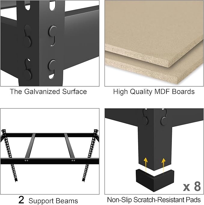 PrimeZone 48" x 24" x 72" Heavy Duty Storage Shelves - Image 4