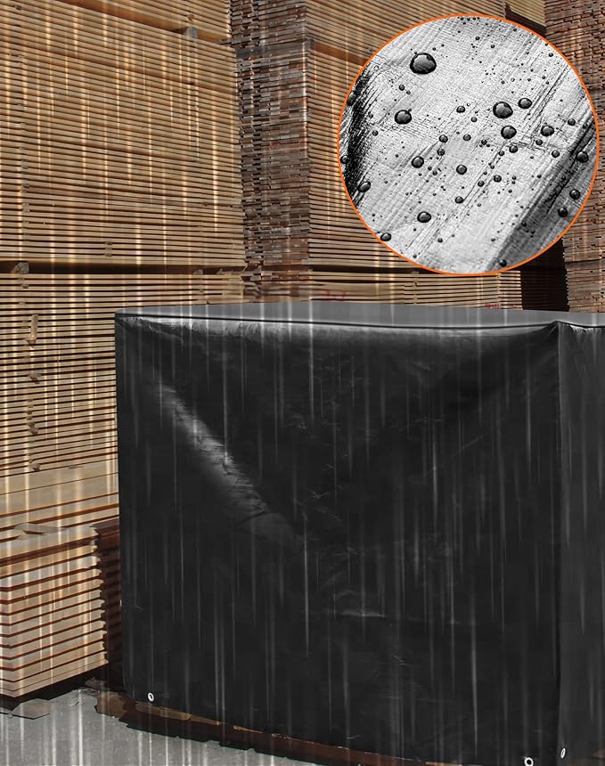 QWORK Pallet Cover, 2 Pack Heavy Duty Outdoor PE Waterproof Pallet Cover - Image 4