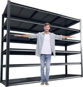 REIBII 60 "W Storage Shelves Heavy Duty, 6 Tier Garage Shelving, 3500 LBS by REIBII