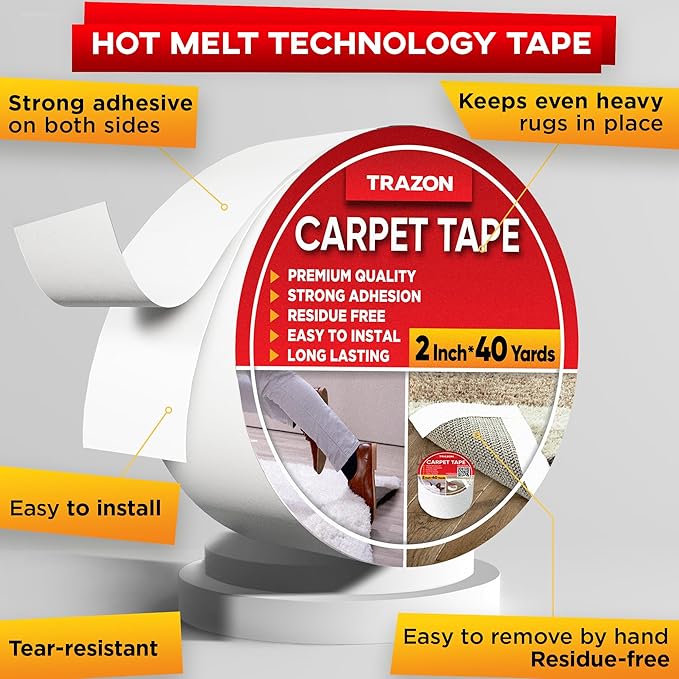 Carpet Binding Tape Double Sided - 2 In / 120 Ft Tape Grippers - Image 2