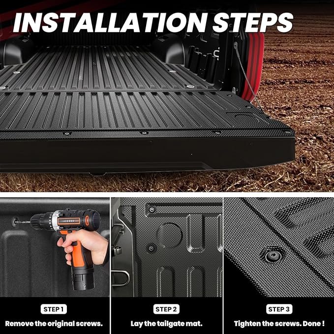 LASFIT Bed Mat & Tailgate Mat for Toyota Tundra 2022-2026 6.5FT/6.5' Truck Bed - Image 8