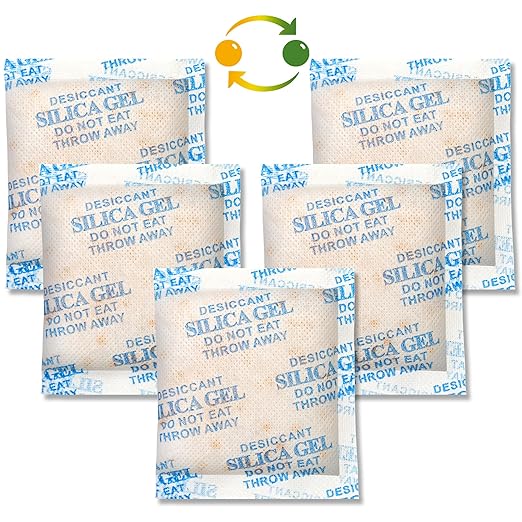 LotFancy Silica Gel Desiccant Packets, 20 Gram 50 Packs, Rechargeable Desiccant - Image 9