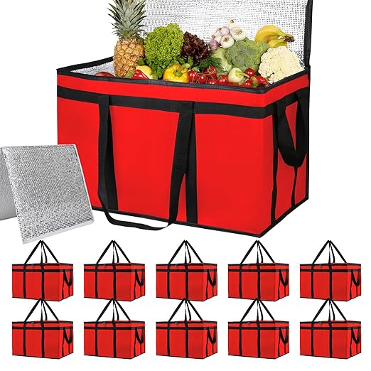 Bodaon Large 10-Pack Insulated Food Delivery Bag by Bodaon