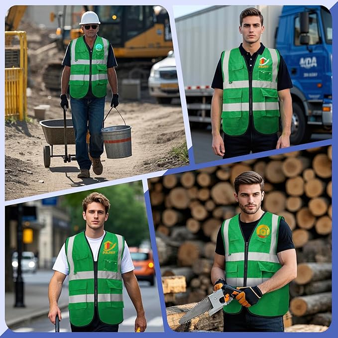 BeautyWill 10/20 Pack Custom Logo Safety Vest, Bulk High Visibility Class 2 - Image 7